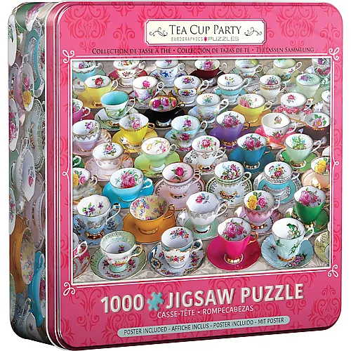 Eurographics Puzzle Tea Cup Party in Metalldose - 1000 Teile