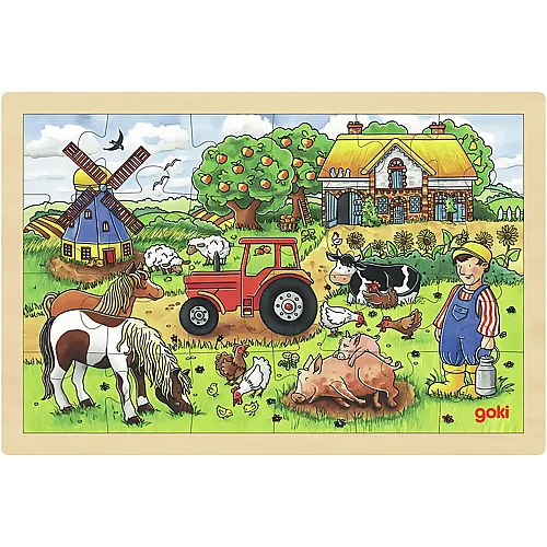 Goki Einlegepuzzle Mllers Farm (24Teile)