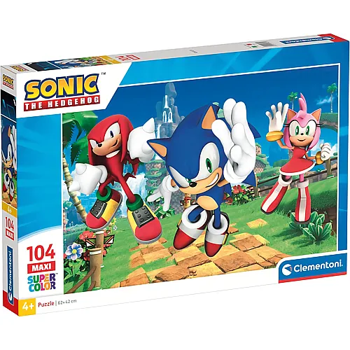 Clementoni Puzzle Supercolor Maxi Sonic - 104 Teile