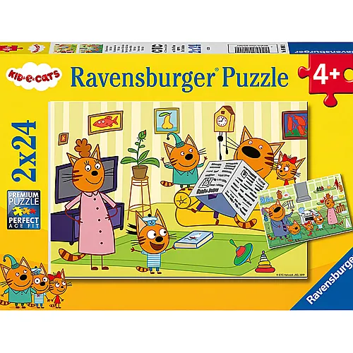 Ravensburger Puzzle Zuhause bei den Kid e Cats (2x24)