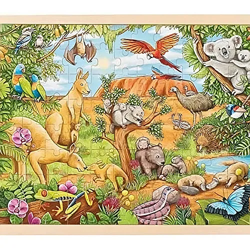 Goki Puzzle Australische Tierwelt - 96 Teile