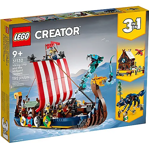 LEGO Creator Wikingerschiff mit Midgardschlange (31132)