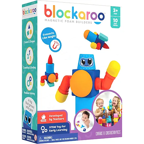 Blockaroo Magnetische Schaumstoffbl�cke Roboter - 10 Teile