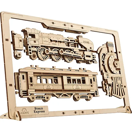 Ugears 2,5D gerahmter Dampfexpress - 79 Teile