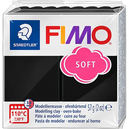 Fimo Soft Modelliermasse Schwarz - 57 g