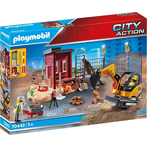 PLAYMOBIL City Action Minibagger mit Bauteil (70443)