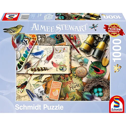 Schmidt Puzzle Aimee Stewart Aufgetischt: Vogelbeobachtung (1000Teile)