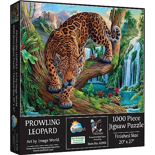SunsOut Puzzle Prowling Leopard - 1000 Teile
