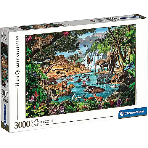 Clementoni Puzzle High Quality Collection Wasserstelle in Afrika (3000Teile)