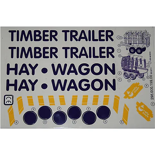 RollyToys Aufkleber Timber Trailer Hay Wagon