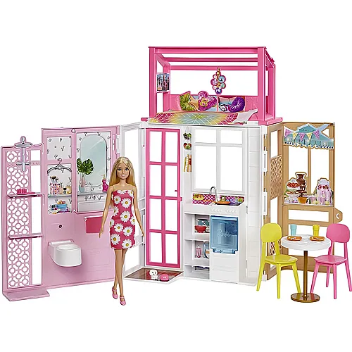 Barbie Puppenhaus-Spielset mit Puppe
