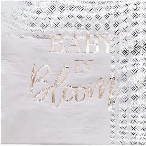 Servietten Baby in Bloom Ros� Gold 16Teile