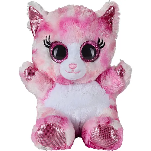 Lashy Katze mit Glitzeraugen Pink 15cm