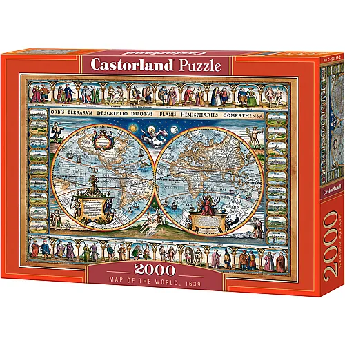Castorland Puzzle Map of The World, 1639 (2000Teile)