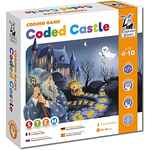 Captain Smart Lernspiel f�r Kinder Verschl�sseltes Schloss Codierung Logik Neue Technologien Brettspiel f�r 4 Jahre Jungen und