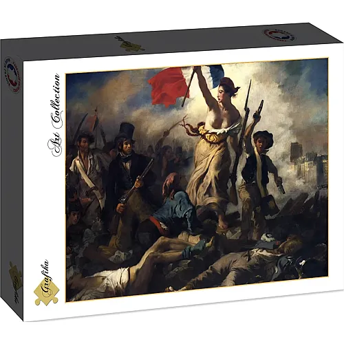 Grafika Puzzle Art Collection Eug�ne Delacroix: Die Freiheit f�hrt das Volk, 1830 - 2000 Teile