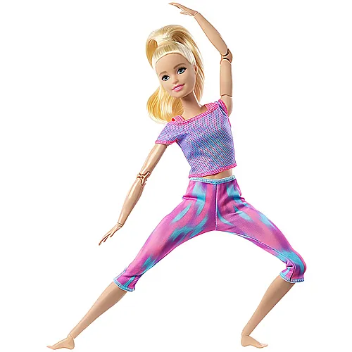 Barbie Puppe im lila Yoga Outfit Blond