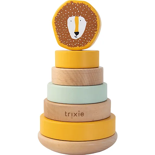 Trixie Stapelspielzeug aus Holz  Mr. Lwe, 7 Teile.