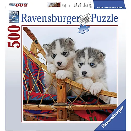 Ravensburger Puzzle Junge Huskys - 500 Teile