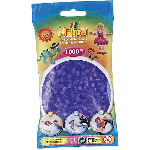 Hama Hama Beads Transparent Lilac - 1000 Pieces