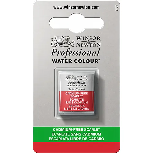 Winsor & Newton W&n Prof. Water Colour 1/2 N�pfchen Kadmiumfrei Scharlach