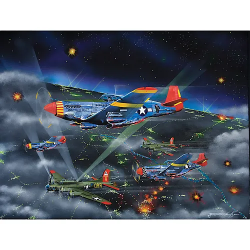SunsOut Puzzle Robert West Night Fighters-The Tuskegee Airmen - 500 Teile