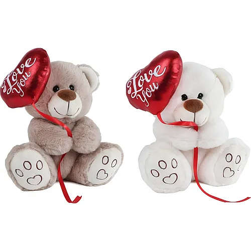 Sombo B�r Pl�sch mit Herz 20cm ass. 2-fach assortiert