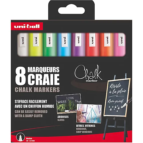 Uni CHALK Kreidemarker PWE-5.M Rundspitze