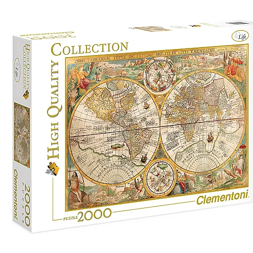 Clementoni Puzzle High Quality Collection Alte Landkarte (2000Teile)