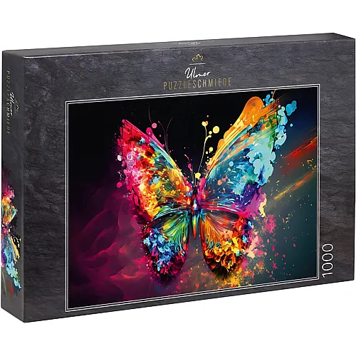 Ulmer Puzzleschmiede Butterfly Effekt - Farbenfrohe Schmetterlings-Fl�gel - 1000 Teile