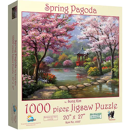 SunsOut Puzzle Sung Kim Spring Pagoda - 1000 Teile