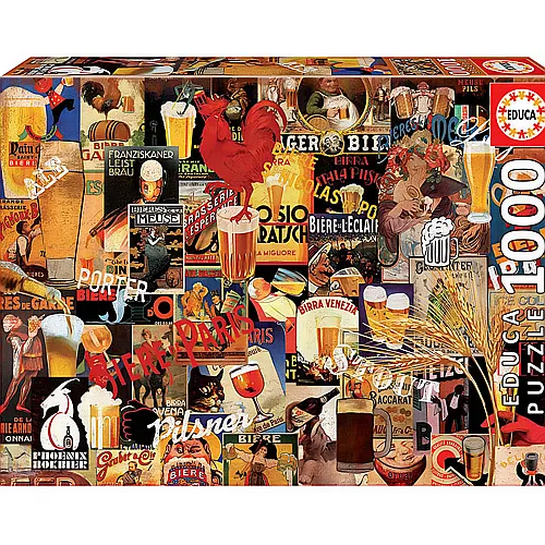 Educa Puzzle Vintage Beer Collage (1000Teile)