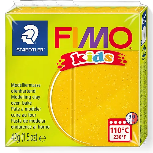 Fimo Kids Modelliermasse Glitter Gold, 42gr