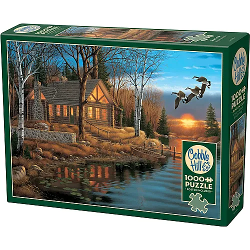 Blockh�tte am See 1000Teile