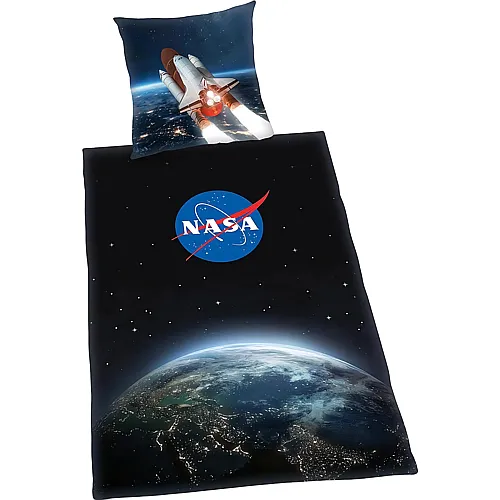 Herding NASA Bettw�sche-Set, Kopfkissenbezug 80 x 80 cm, Bettbezug 135 x 200 cm, Mit leichtl�ufigem Reissverschluss, 100%