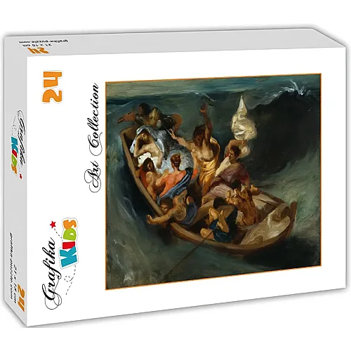 Grafika Puzzle Art Collection Eug�ne Delacroix Grafika Kids Christus im Sturm auf dem Meer, 1841 - 24 Teile