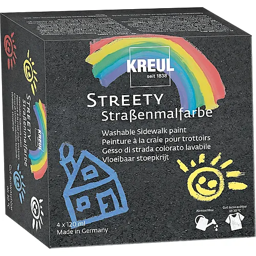 Strassenmalfarbe Starter Set - 4 x 120 ml