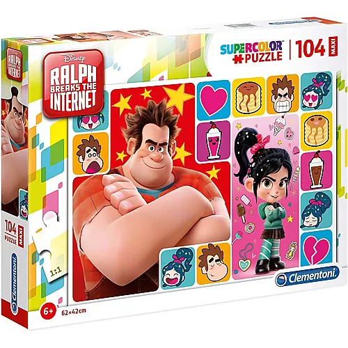 Clementoni Puzzle Supercolor Maxi Disney Ralph - 104 Teile