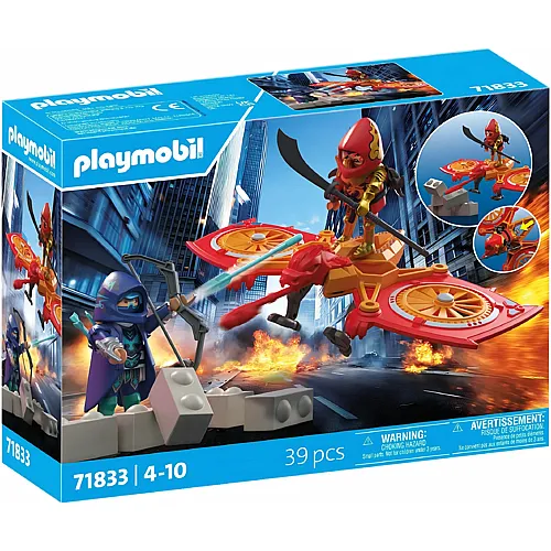 PLAYMOBIL Helden-Drohne gegen b�sen Ninja 71833