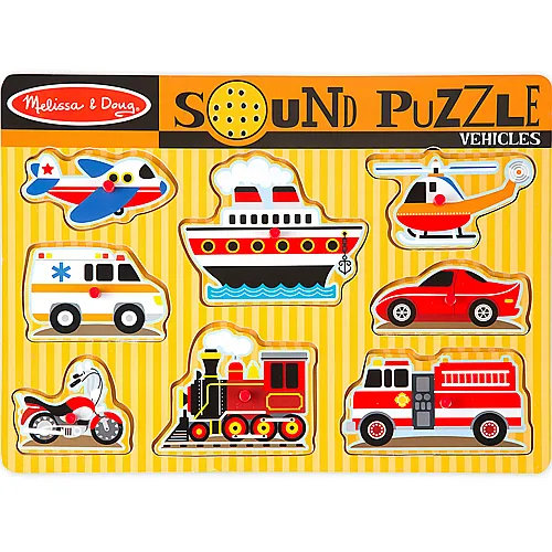 Melissa & Doug Puzzle Fahrzeuge mit Sound (8Teile)