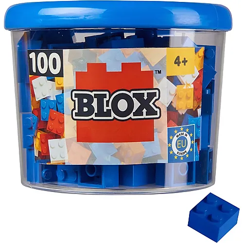Androni Blox 4er Bausteine in Dose Blau (100Teile)