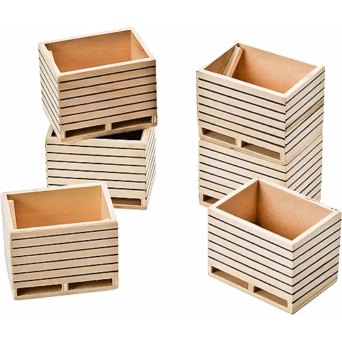 Kids Globe Kartoffelkisten aus Holz 1:32, 6-tlg.