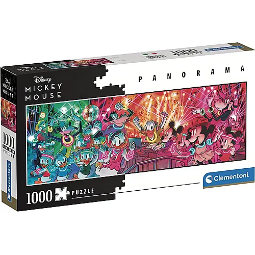 Clementoni Puzzle Mickey Mouse Panorama Disney Disco (1000Teile)