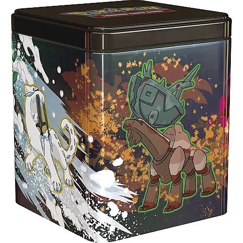 Pok�mon TCG Pok�mon-Sammelkartenspiel: Stapel-Tin-Box Sch�tze des Unheils - 3 Boosterpacks & 2 Stickerb�gen (Deutschsprachige Version)