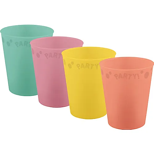 Procos Becher Pastel Party 250ml - 4 Teile