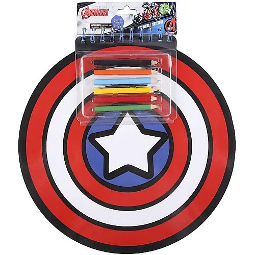 Cerda Avengers Captain America Notizbuch mit Sticker