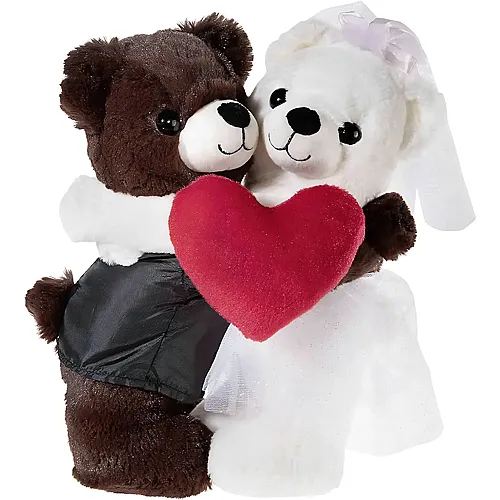 Heunec B�renpaar Hochzeit mit Herz - 30 cm