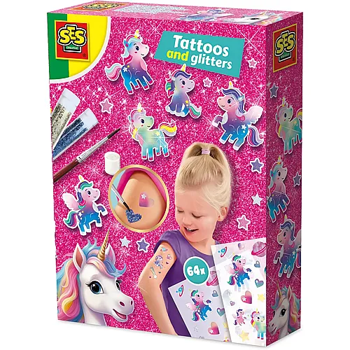 Metallic Glitter Tattoos Creative Unicorn