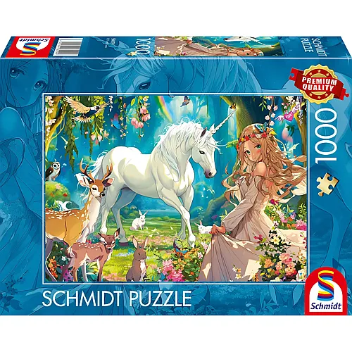 Einhorn und Bl�tenprinzessin - 1000 Teile