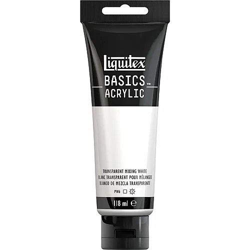 Liquitex Lqx Basics Acrylfarbe 118ml Tube Mischweiss Transparent